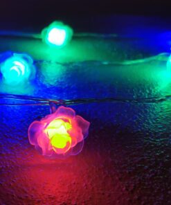 LED-Lichterkette mit Blumen 20 Stk. Transparent - Mehrfarbig mit Blinkfunktion (3