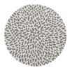 Kugelteppich handgefertigt aus 100 % reiner Wolle – Grau / Weiß