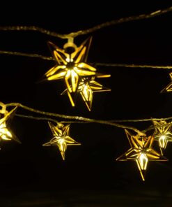 LED-Lichterkette mit goldenen Sternen (3