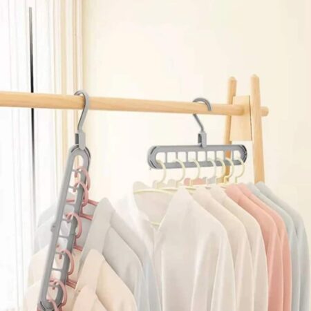 Kleiderbügel-Organizer für 9 Kleidungsstücke - Grau