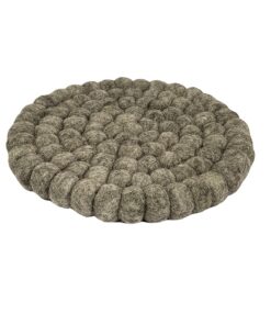 Untersetzer aus 100 % Wolle (Durchmesser 19 cm) – grau