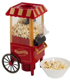 Retro Popcornmaschine mit Rädern (Popcorn ohne Öl herstellen)