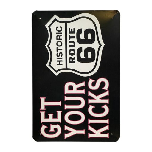 Metallschild - Route 66 Get Your Kicks