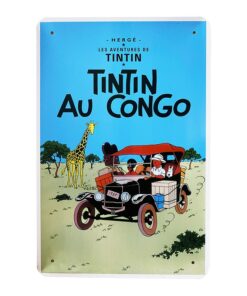 Metallschild - TinTin Au Kongo