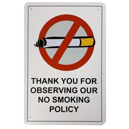 Metallschild - No Smoking