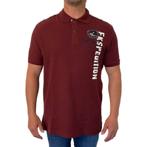 Wing Polo von Vinson Camp in Tawny Port Red