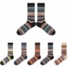Gestrickte Wollsocken - 2 Paar - tolle Farben und Muster