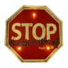 Retro-Schild STOP mit Licht